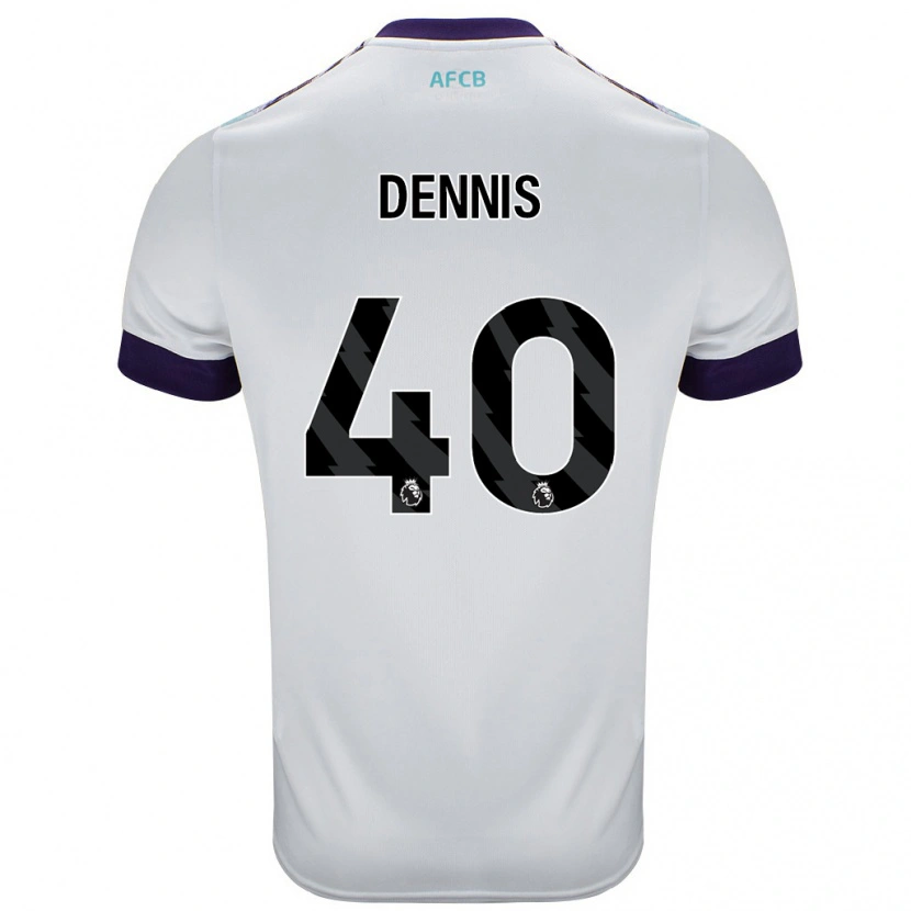 Danxen Dětské Will Dennis #40 Bílá Zelená Fialová Daleko Hráčské Dresy 2024/25 Dres