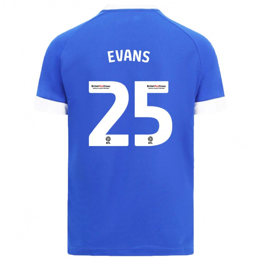 Danxen Pánské Kieron Evans #25 Nebesky Modrá Domů Hráčské Dresy 2024/25 Dres