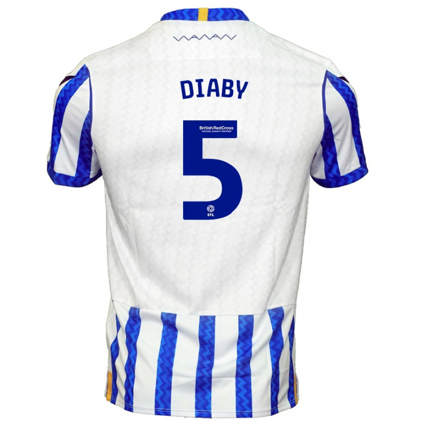 Danxen Pánské Bambo Diaby #5 Modrá Bílá Domů Hráčské Dresy 2024/25 Dres