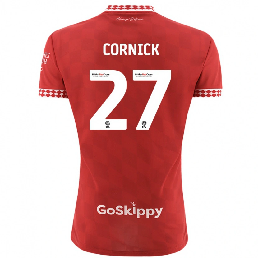 Danxen Pánské Harry Cornick #27 Červený Domů Hráčské Dresy 2024/25 Dres