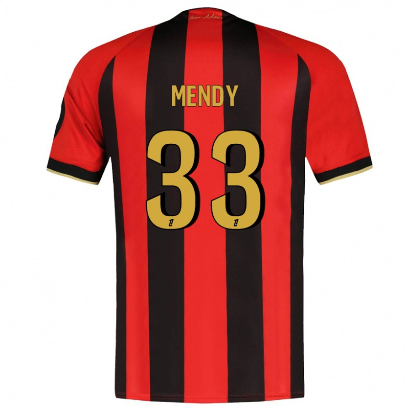 Danxen Pánské Antoine Mendy #33 Červená Černá Domů Hráčské Dresy 2024/25 Dres