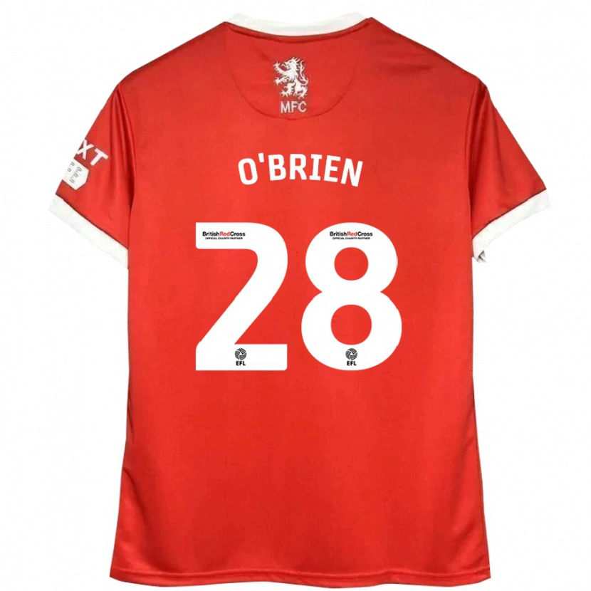 Danxen Pánské Lewis O'brien #28 Červená Bílá Domů Hráčské Dresy 2024/25 Dres