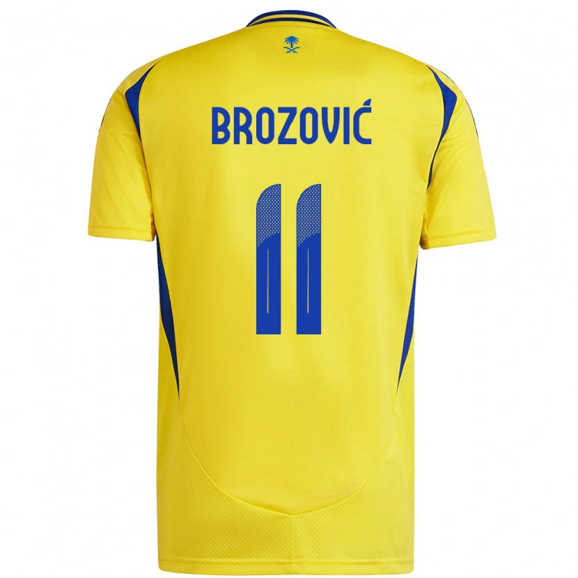 Danxen Pánské Marcelo Brozovic #11 Žlutá Modrá Domů Hráčské Dresy 2024/25 Dres