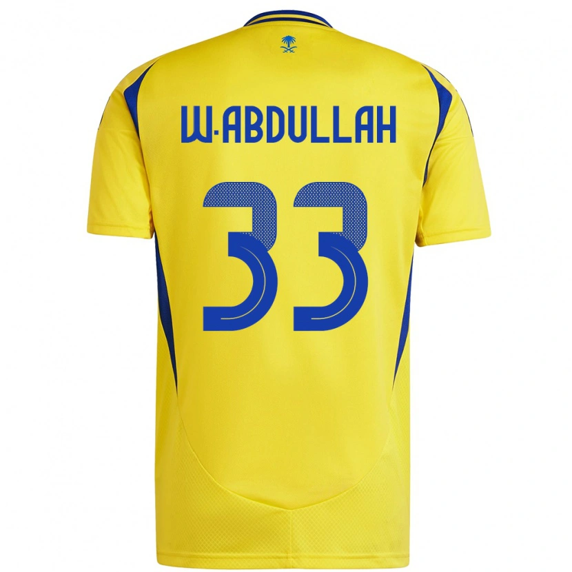 Danxen Pánské Waleed Abdullah #33 Žlutá Modrá Domů Hráčské Dresy 2024/25 Dres