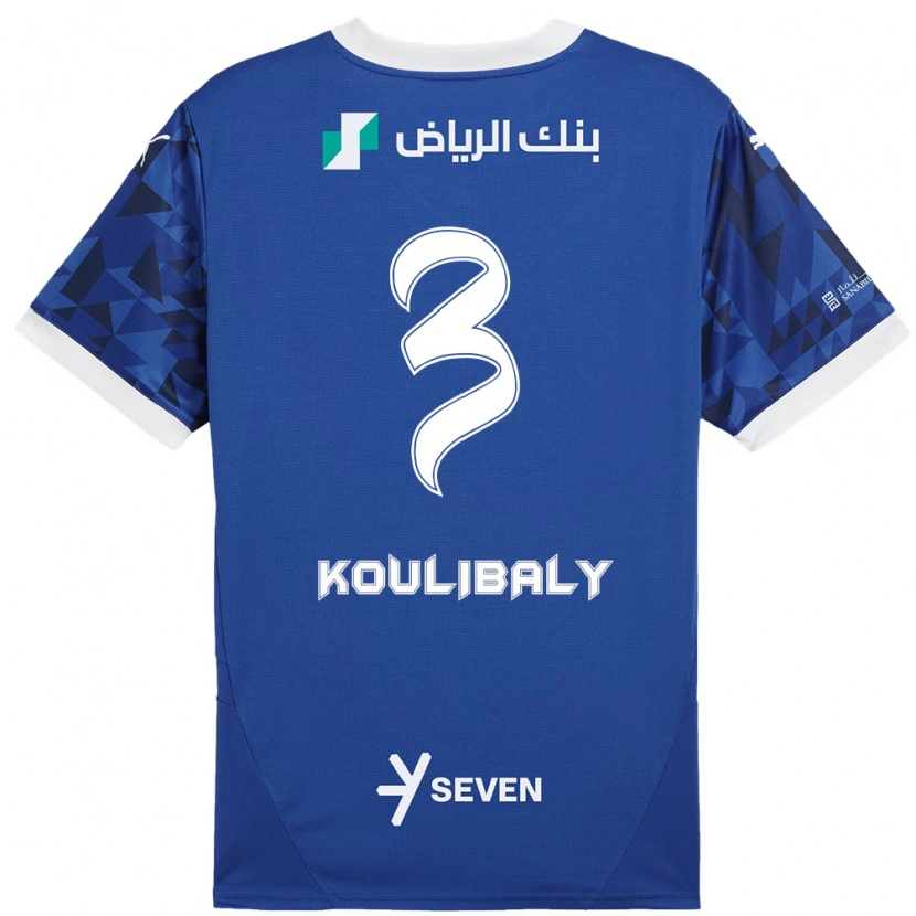 Danxen Pánské Kalidou Koulibaly #3 Tmavě Modrá Bílá Domů Hráčské Dresy 2024/25 Dres