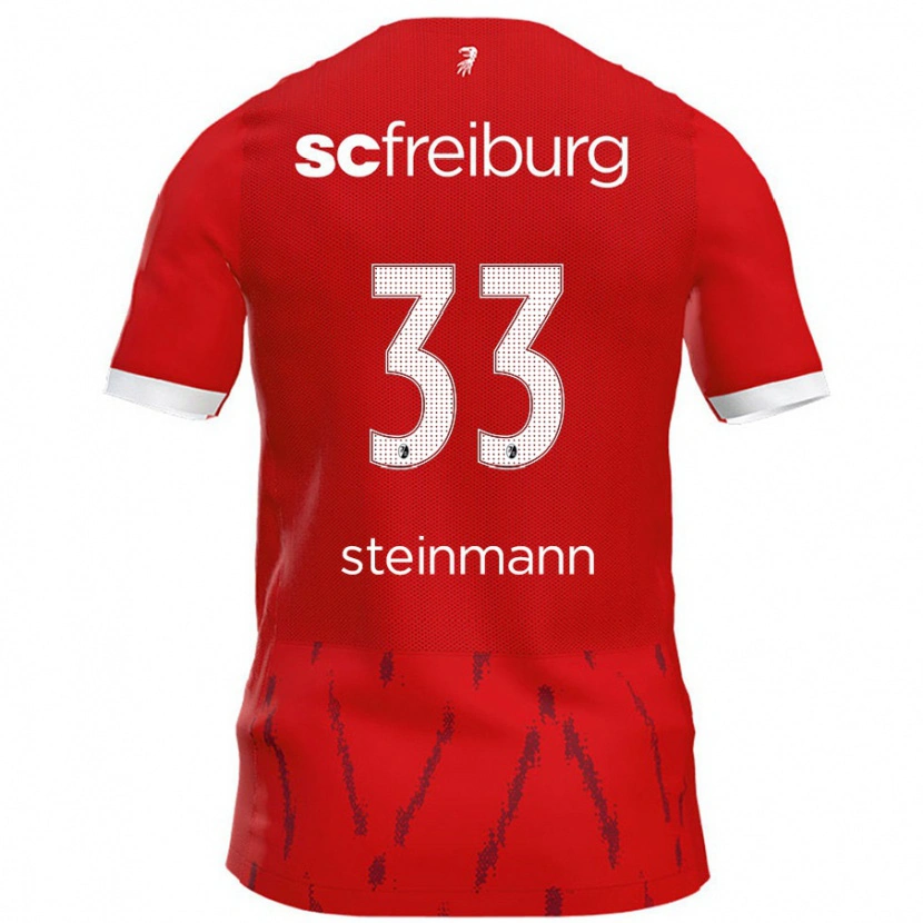 Danxen Pánské Karl Steinmann #33 Červený Domů Hráčské Dresy 2024/25 Dres