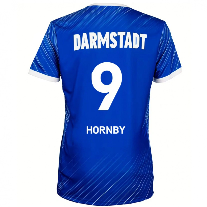 Danxen Pánské Fraser Hornby #9 Modrá Bílá Domů Hráčské Dresy 2024/25 Dres