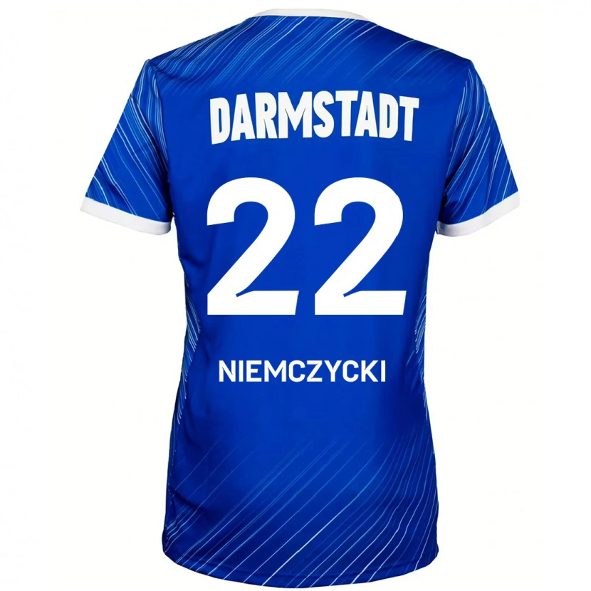 Danxen Pánské Karol Niemczycki #22 Modrá Bílá Domů Hráčské Dresy 2024/25 Dres