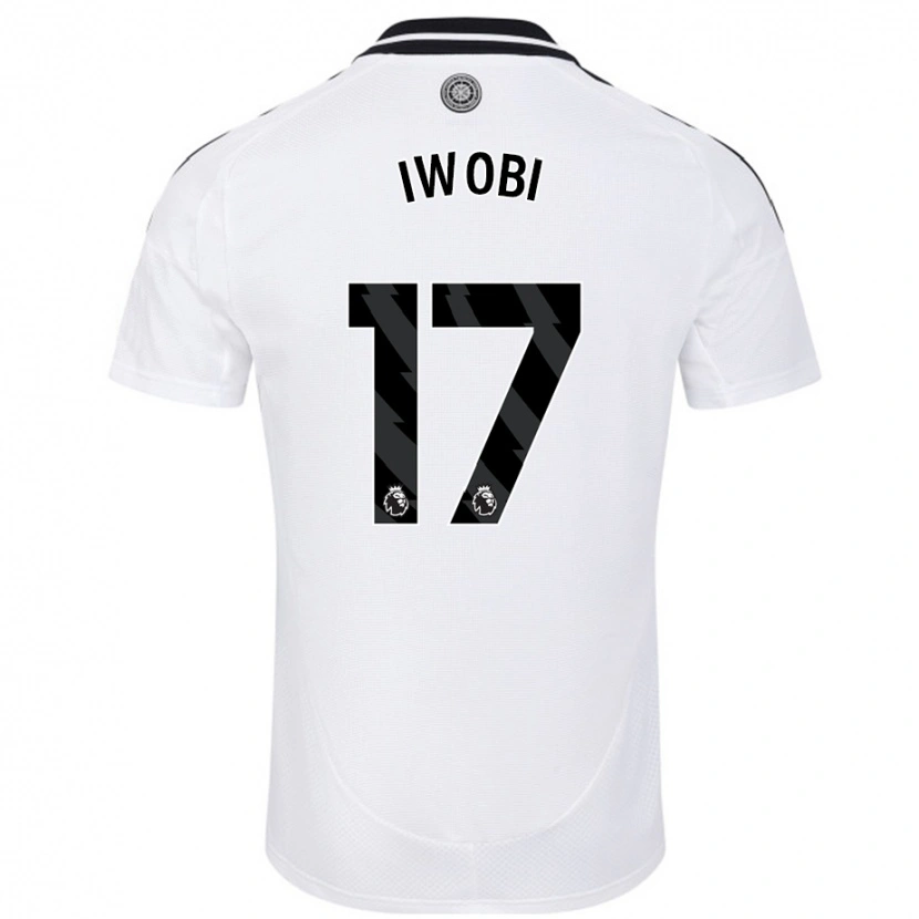 Danxen Pánské Alex Iwobi #17 Bílý Domů Hráčské Dresy 2024/25 Dres