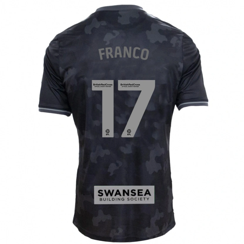 Danxen Pánské Gonçalo Franco #17 Černý Daleko Hráčské Dresy 2024/25 Dres