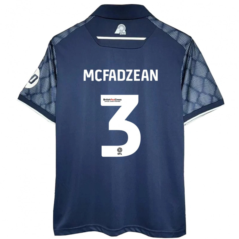 Danxen Pánské Callum Mcfadzean #3 Černý Daleko Hráčské Dresy 2024/25 Dres