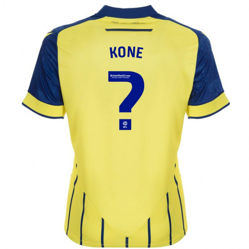 Danxen Pánské Cheick Kone #0 Žlutá Modrá Daleko Hráčské Dresy 2024/25 Dres