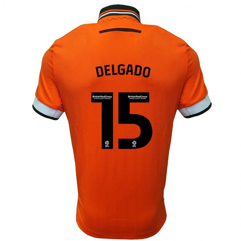 Danxen Pánské Juan Delgado #15 Oranžová Bílá Daleko Hráčské Dresy 2024/25 Dres