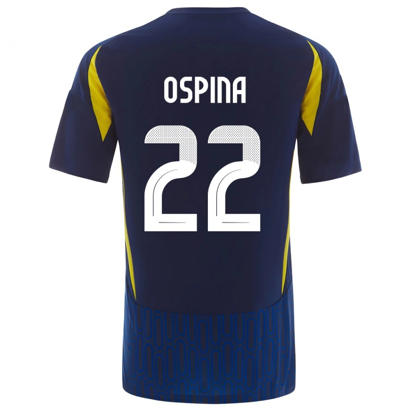 Danxen Pánské David Ospina #22 Modrá Žlutá Daleko Hráčské Dresy 2024/25 Dres