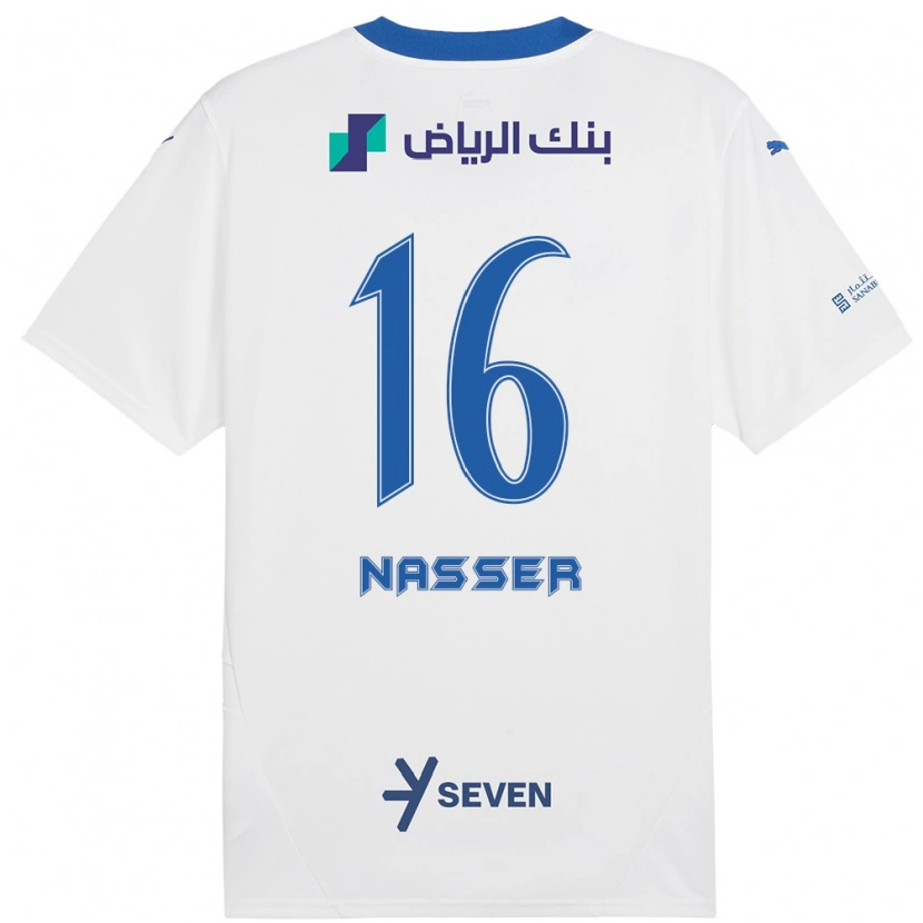 Danxen Pánské Nasser Al-Dawsari #16 Bílá Modrá Daleko Hráčské Dresy 2024/25 Dres