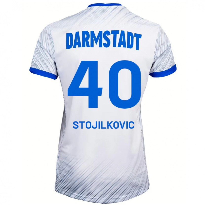 Danxen Pánské Filip Stojilkovic #40 Bílá Modrá Daleko Hráčské Dresy 2024/25 Dres