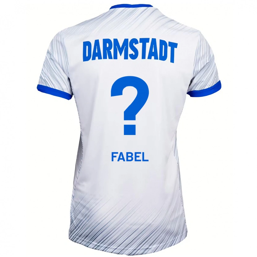 Danxen Pánské Lukas Fabel #0 Bílá Modrá Daleko Hráčské Dresy 2024/25 Dres