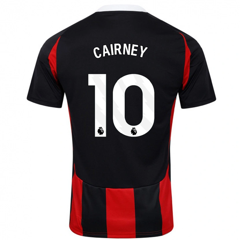 Danxen Pánské Tom Cairney #10 Černá Červená Daleko Hráčské Dresy 2024/25 Dres