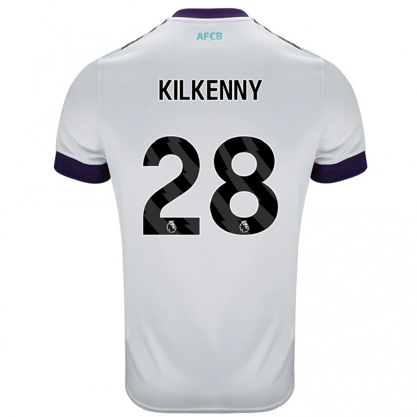 Danxen Pánské Gavin Kilkenny #28 Bílá Zelená Fialová Daleko Hráčské Dresy 2024/25 Dres