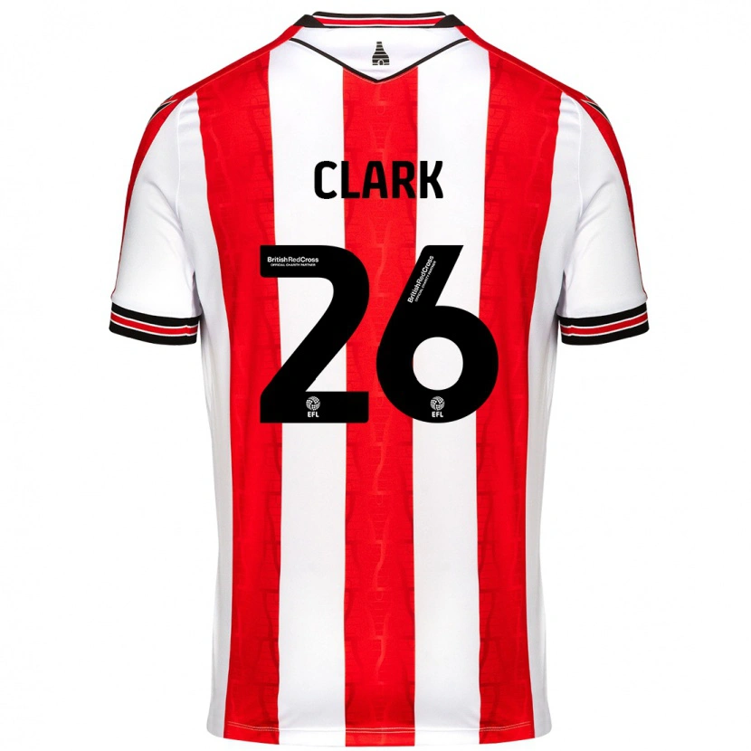 Danxen Dámské Ciaran Clark #26 Červená Bílá Domů Hráčské Dresy 2024/25 Dres