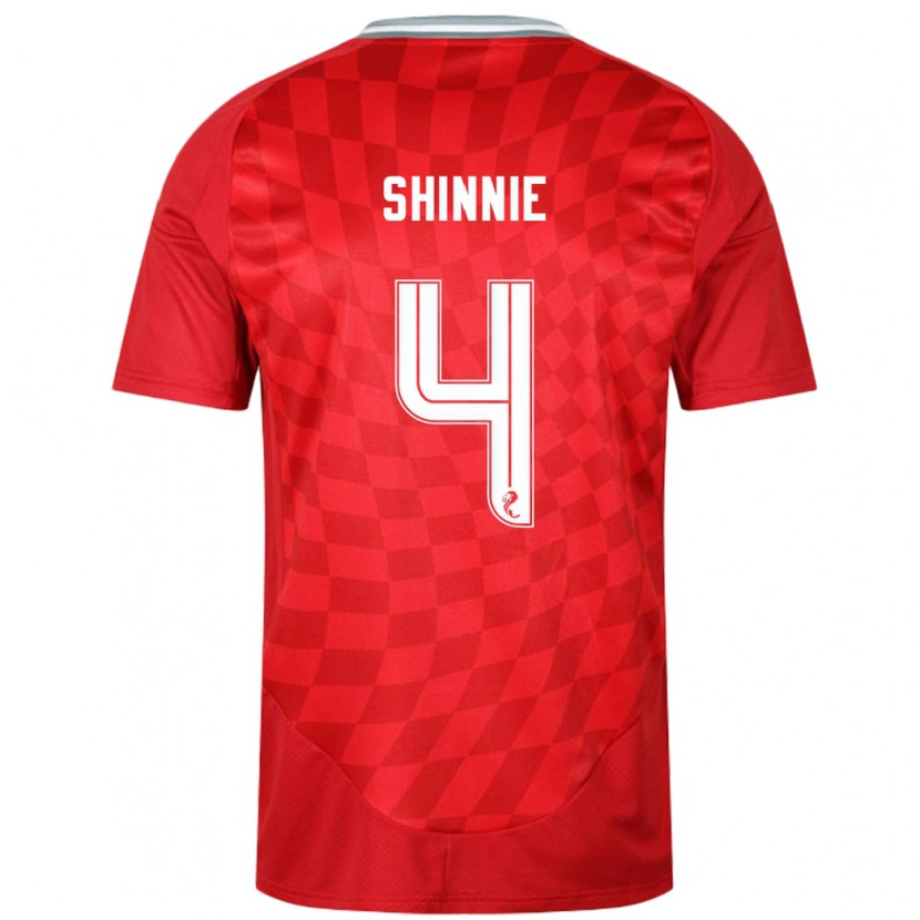 Danxen Dámské Graeme Shinnie #4 Červený Domů Hráčské Dresy 2024/25 Dres