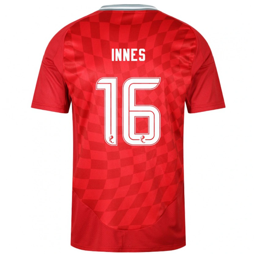 Danxen Dámské Hannah Innes #16 Červený Domů Hráčské Dresy 2024/25 Dres