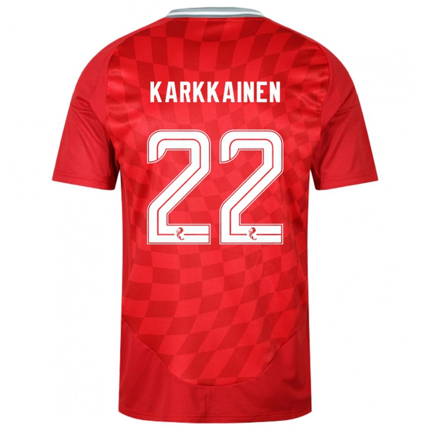 Danxen Dámské Elena Kärkkäinen #22 Červený Domů Hráčské Dresy 2024/25 Dres