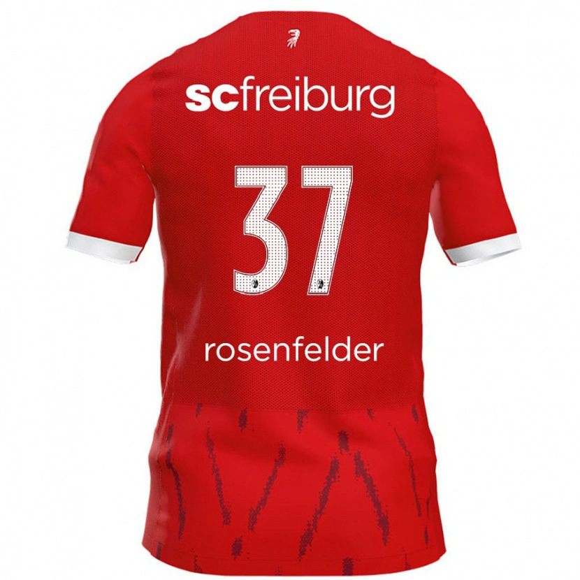 Danxen Dámské Max Rosenfelder #37 Červený Domů Hráčské Dresy 2024/25 Dres