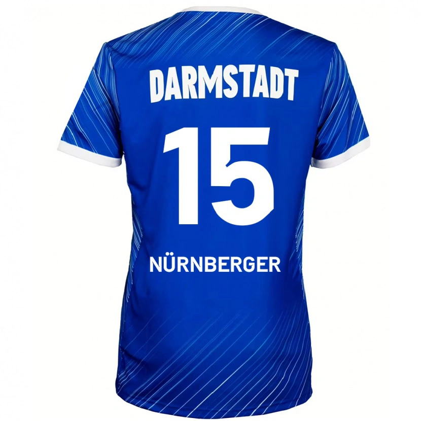 Danxen Dámské Fabian Nürnberger #15 Modrá Bílá Domů Hráčské Dresy 2024/25 Dres