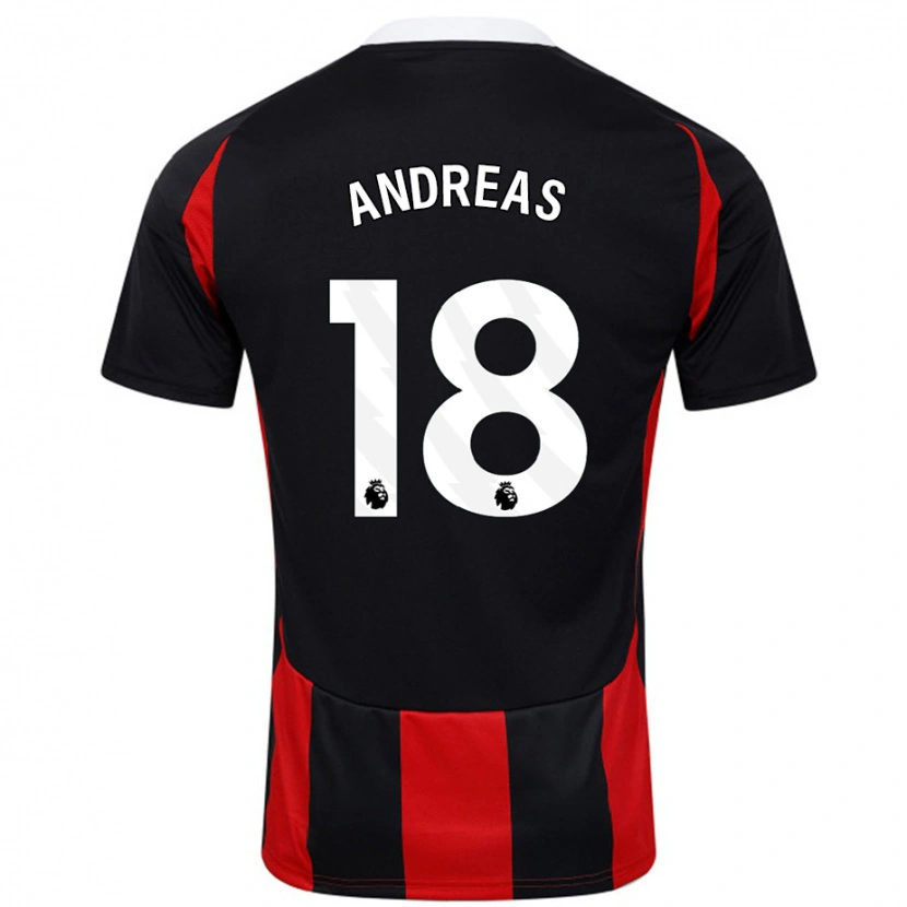 Danxen Dámské Andreas Pereira #18 Černá Červená Daleko Hráčské Dresy 2024/25 Dres