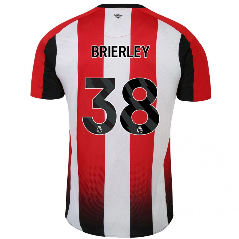 Danxen Dětské Ethan Brierley #38 Červená Bílá Domů Hráčské Dresy 2024/25 Dres