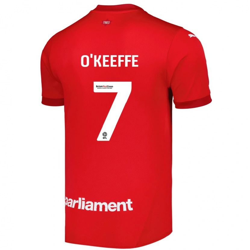 Danxen Dětské Corey O'keeffe #7 Červený Domů Hráčské Dresy 2024/25 Dres