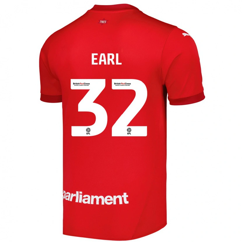 Danxen Dětské Josh Earl #32 Červený Domů Hráčské Dresy 2024/25 Dres