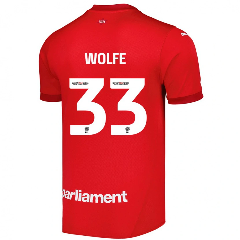 Danxen Dětské Matty Wolfe #33 Červený Domů Hráčské Dresy 2024/25 Dres