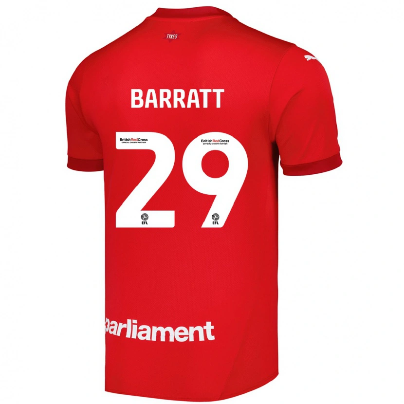 Danxen Dětské Connor Barratt #29 Červený Domů Hráčské Dresy 2024/25 Dres