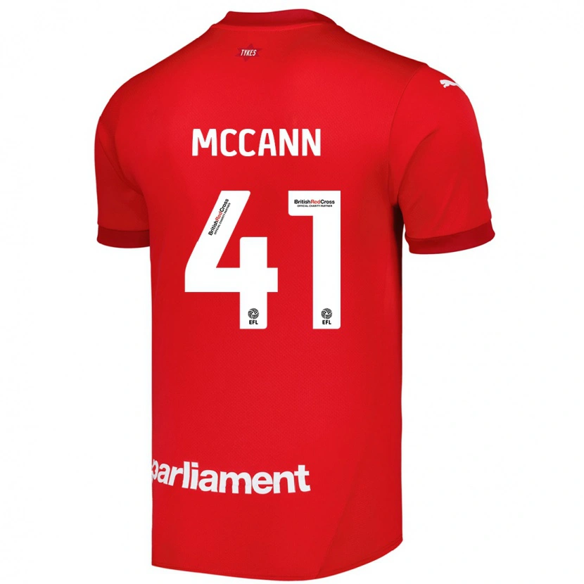 Danxen Dětské Bayley Mccann #41 Červený Domů Hráčské Dresy 2024/25 Dres