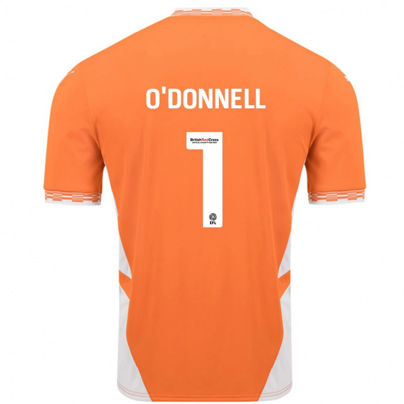 Danxen Dětské Richard O'donnell #1 Oranžová Bílá Domů Hráčské Dresy 2024/25 Dres