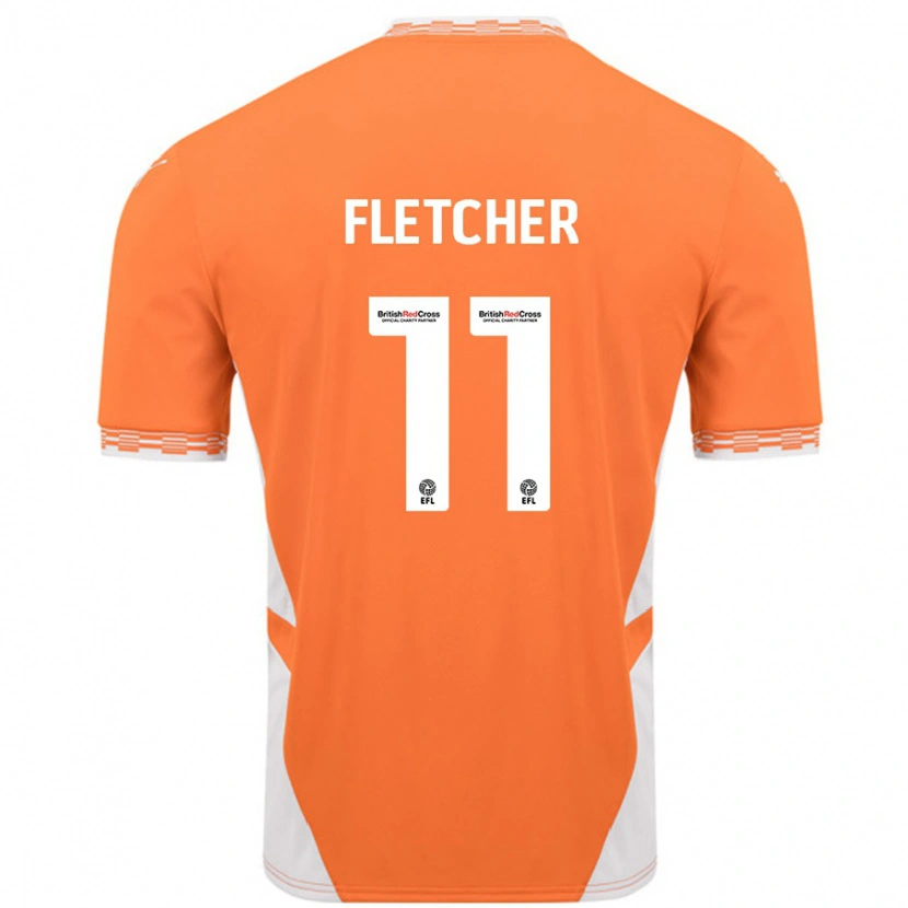 Danxen Dětské Ashley Fletcher #11 Oranžová Bílá Domů Hráčské Dresy 2024/25 Dres