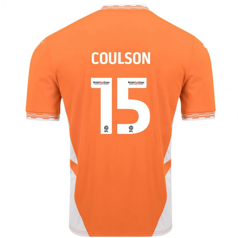 Danxen Dětské Hayden Coulson #15 Oranžová Bílá Domů Hráčské Dresy 2024/25 Dres