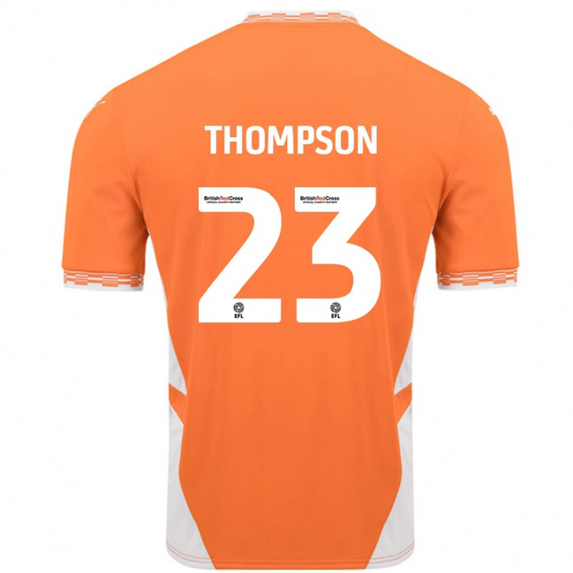 Danxen Dětské Dominic Thompson #23 Oranžová Bílá Domů Hráčské Dresy 2024/25 Dres