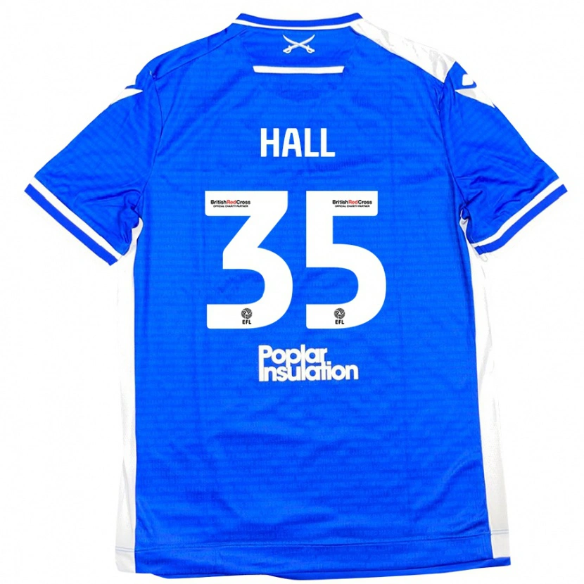 Danxen Dětské Matt Hall #35 Modrá Bílá Domů Hráčské Dresy 2024/25 Dres