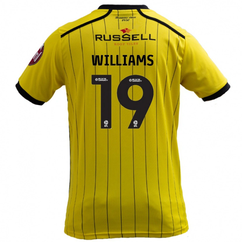 Danxen Dětské Dylan Williams #19 Žluť Domů Hráčské Dresy 2024/25 Dres