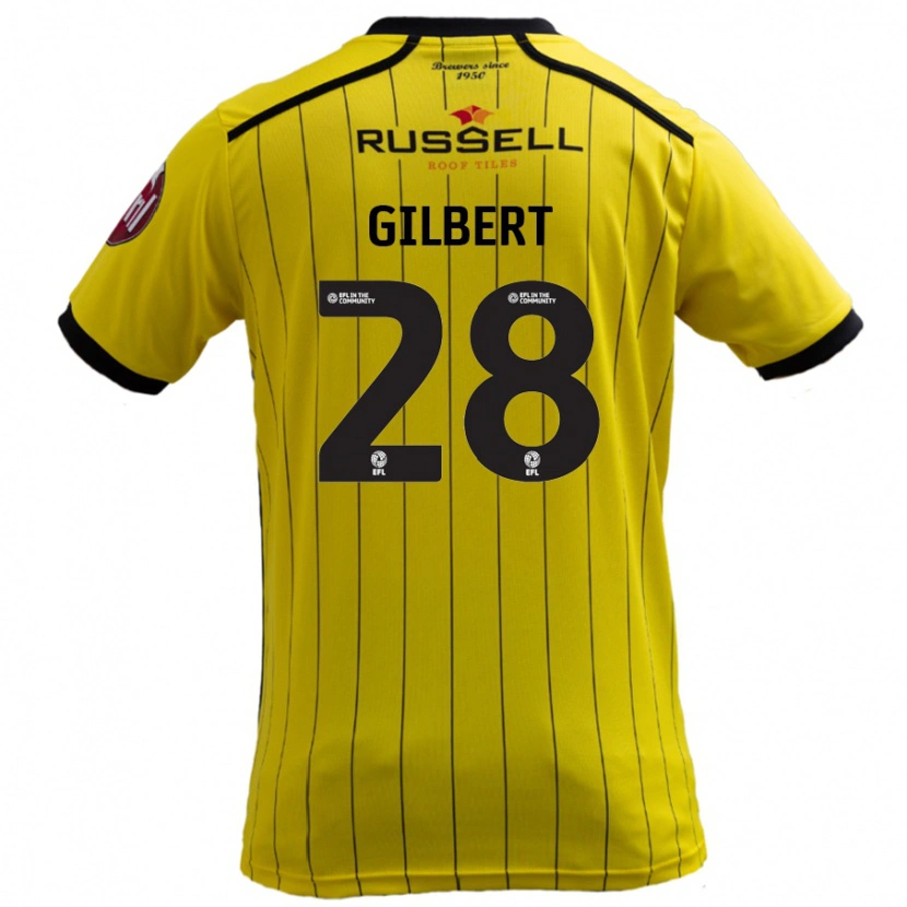 Danxen Dětské Cameron Gilbert #28 Žluť Domů Hráčské Dresy 2024/25 Dres