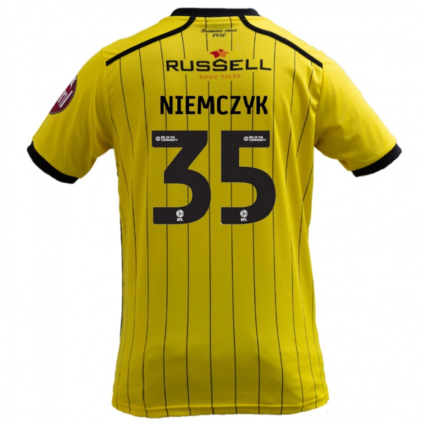 Danxen Dětské Jakub Niemczyk #35 Žluť Domů Hráčské Dresy 2024/25 Dres