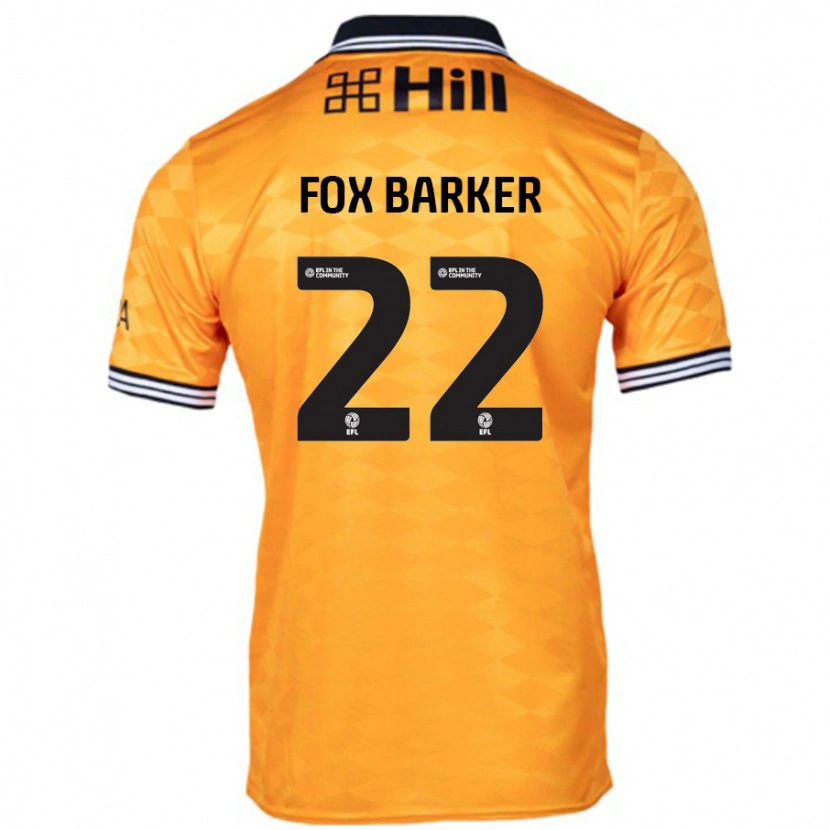 Danxen Dětské Mistie Fox-Barker #22 Pomerančový Domů Hráčské Dresy 2024/25 Dres