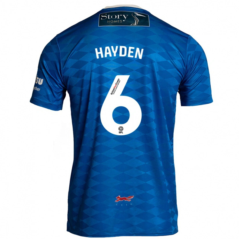 Danxen Dětské Aaron Hayden #6 Modrý Domů Hráčské Dresy 2024/25 Dres