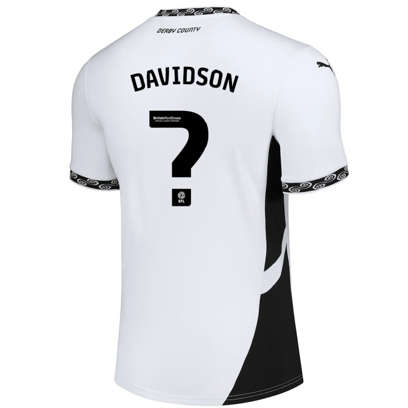 Danxen Dětské Jayden Davidson #0 Bílá Černá Domů Hráčské Dresy 2024/25 Dres