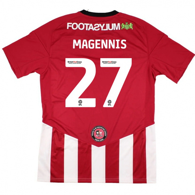 Danxen Dětské Josh Magennis #27 Červená Bílá Domů Hráčské Dresy 2024/25 Dres