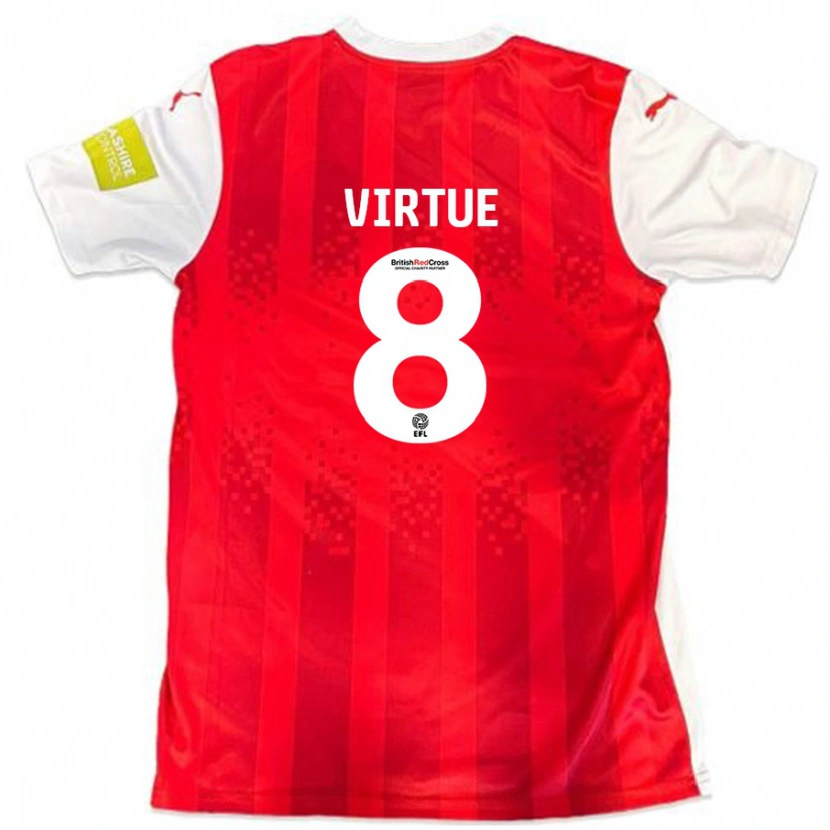 Danxen Dětské Matty Virtue #8 Červená Bílá Domů Hráčské Dresy 2024/25 Dres