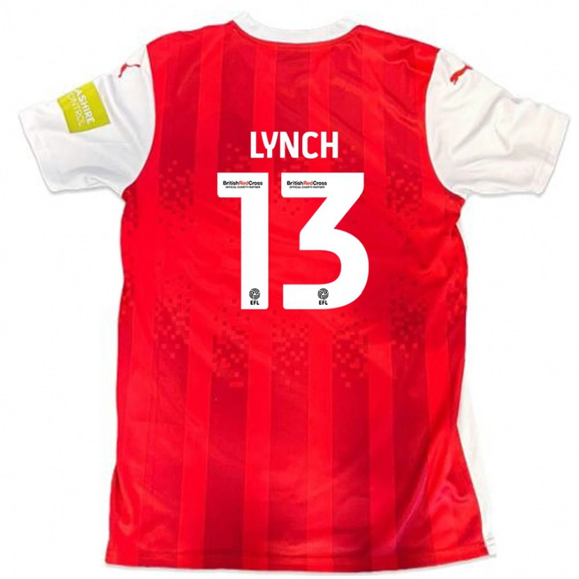 Danxen Dětské Jay Lynch #13 Červená Bílá Domů Hráčské Dresy 2024/25 Dres